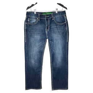 Rock & Roll Men Western Pistol Straight Jeans Size 32X30